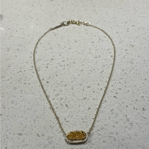 Kendra Scott Gold Drusy Elisa Necklace - Picture 2 of 5